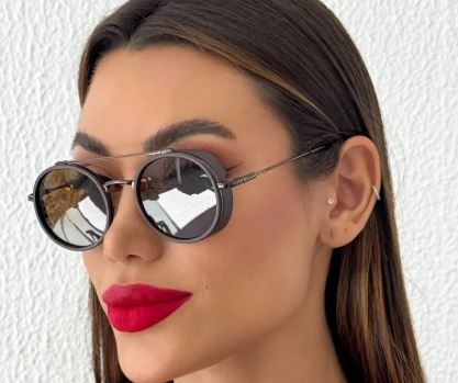 Óculos Valentina- Armação Marrom com Lente Marrom Proteção das Lentes Contra Raios UVA / UV400