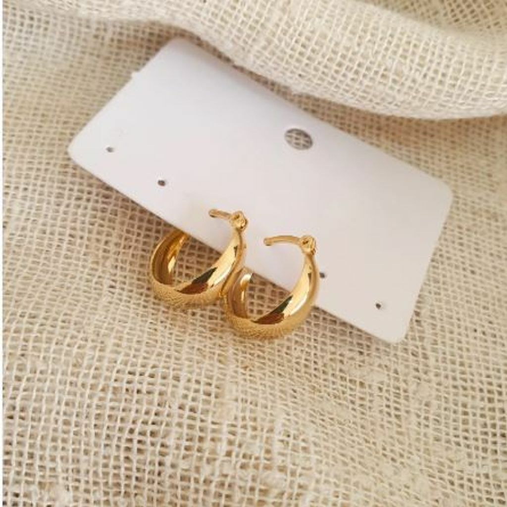 Brinco Argola Encaixe Semi Jóia Ouro 18k