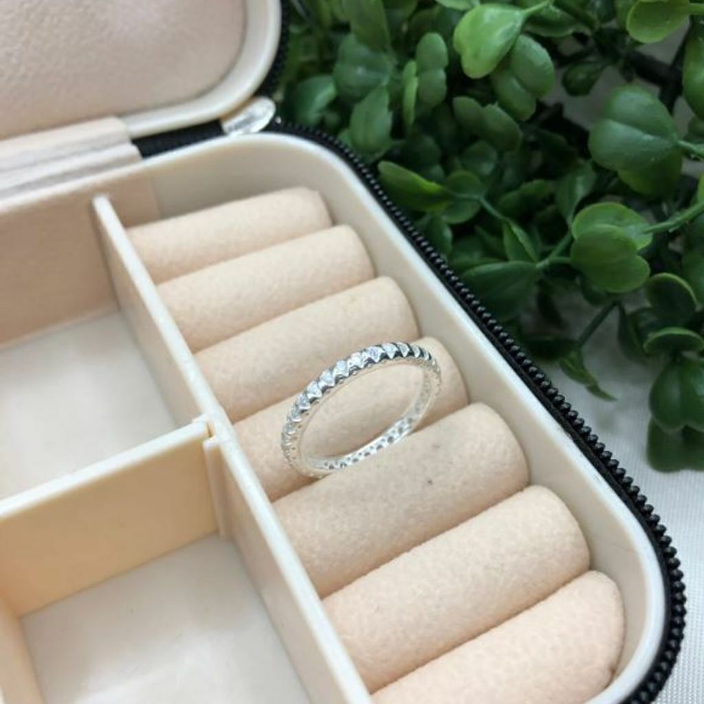 Anel aparador de prata 925 com gotinhas cravejada