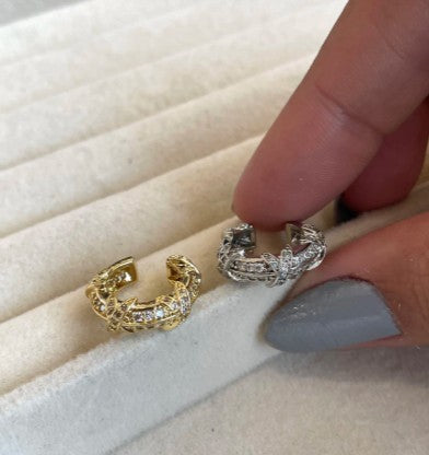 Piercing Fake X Banhado a Prata e Ouro