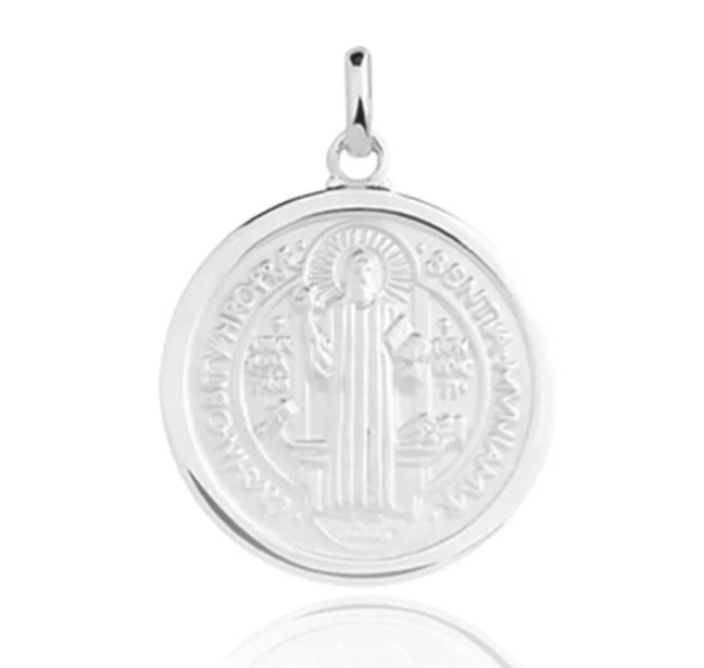 Pingente de prata 925 são bento