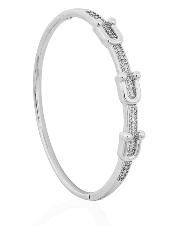 Bracelete Folheado a Ouro Insp. Grandes Marcas Tiffany Cravejado