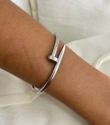 Bracelete Prego Aço Inoxidável Banhado a Ouro e Prata