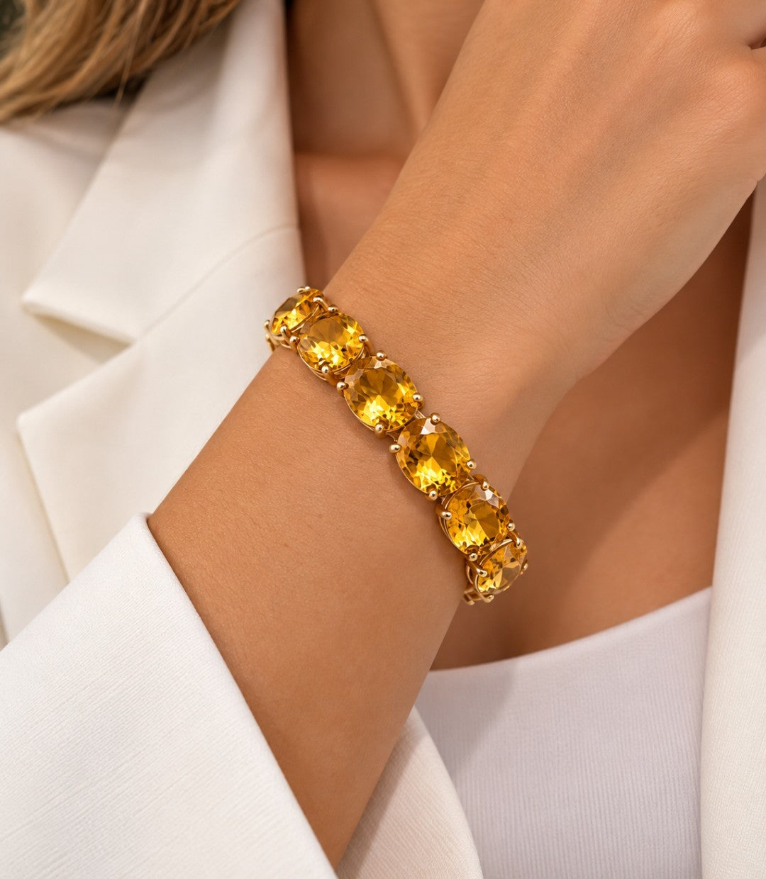 Pulseira Riviera G Banhado a Ouro Amarelo ou Verde