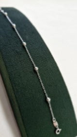 Pulseira prata pura Bolinhas