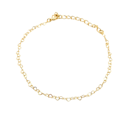 Pulseira Mini Corações Banhado a Ouro