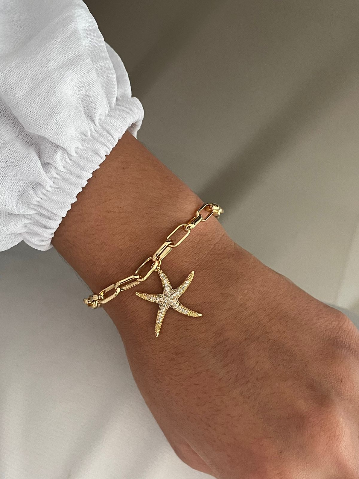 Pulseira Estrela do Mar Banhado a Ouro