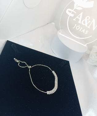 Pulseiras Gravatinhas Riviera Banhada a Prata