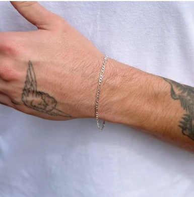 Pulseira Masculina Grumet 3x1 prata 925