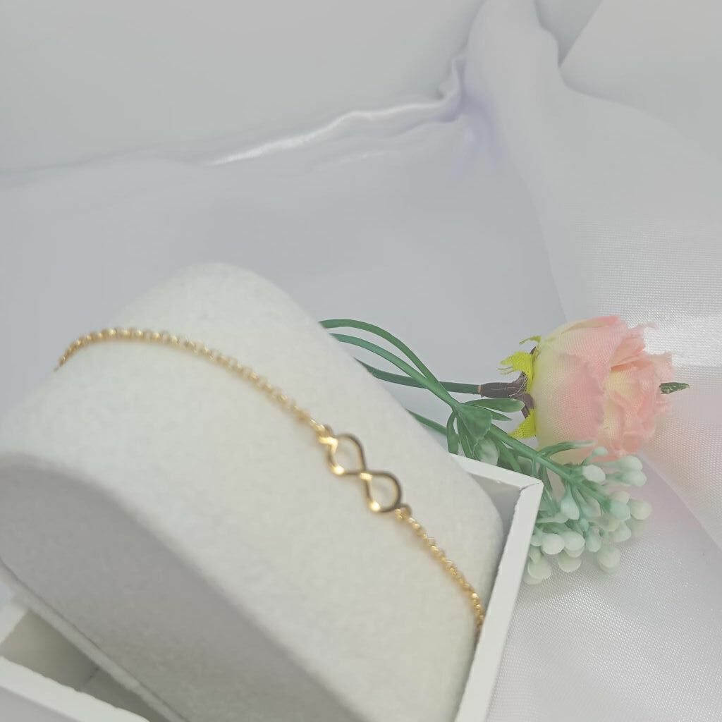 Pulseira Infinito Semi Jóia Ouro 18k