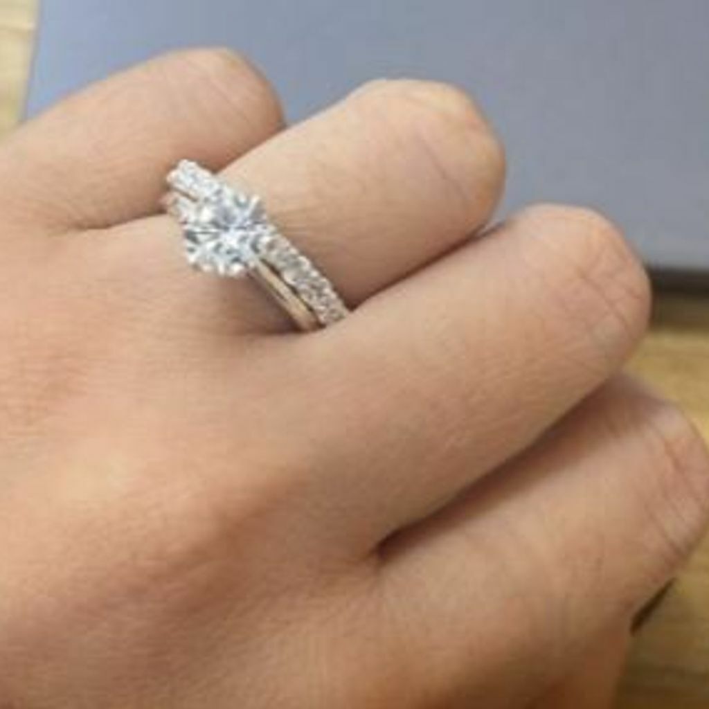 Anel Duo C/ Zirconia Prata Pura