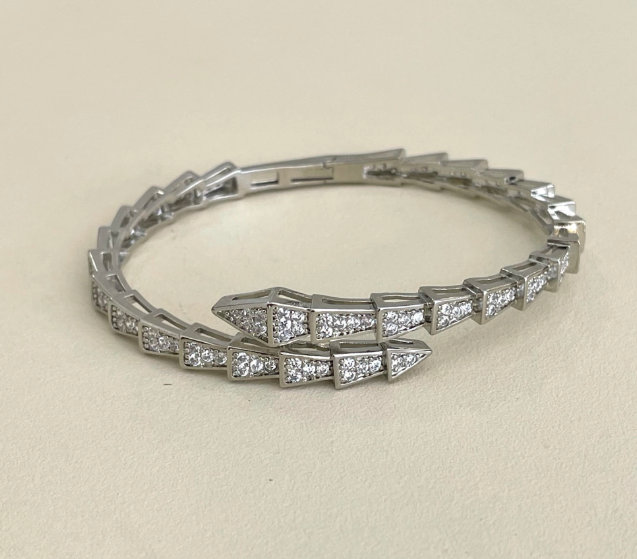 Bracelete cobra banhado no prata ou banhado a ouro