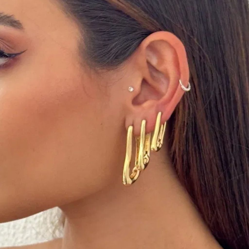 Brinco Argola Longa Ouro