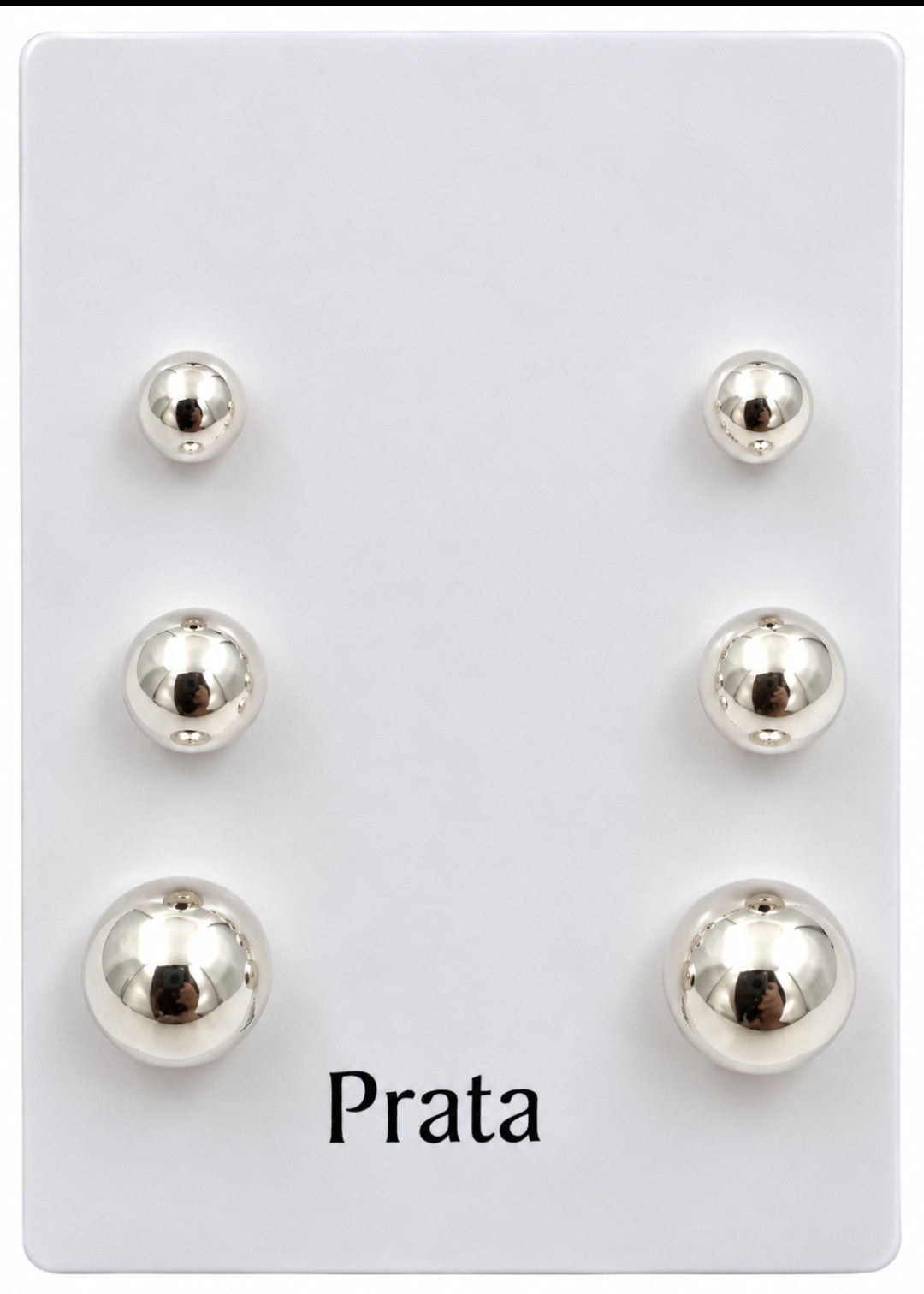 Brinco Trio Bolinhas prata 925