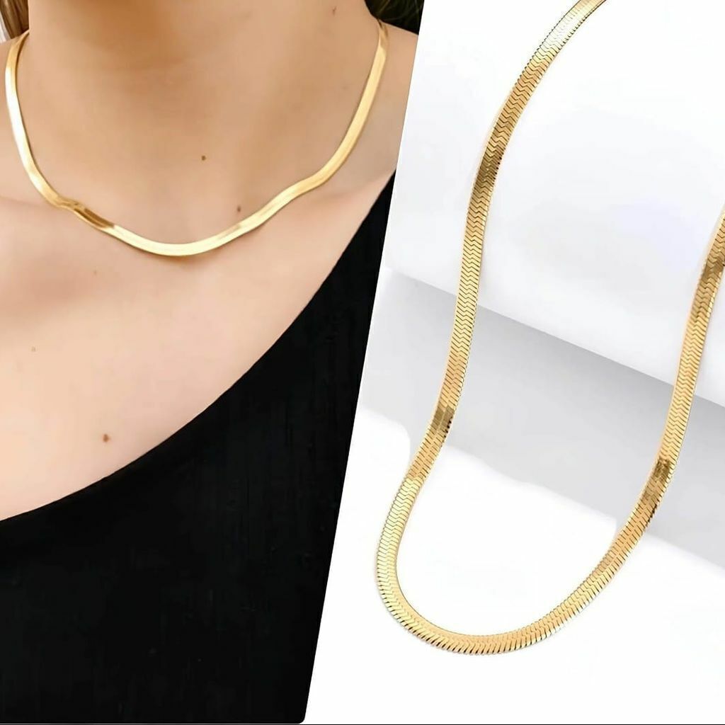 Corrente Laminada Banhado a Ouro Semi Jóia