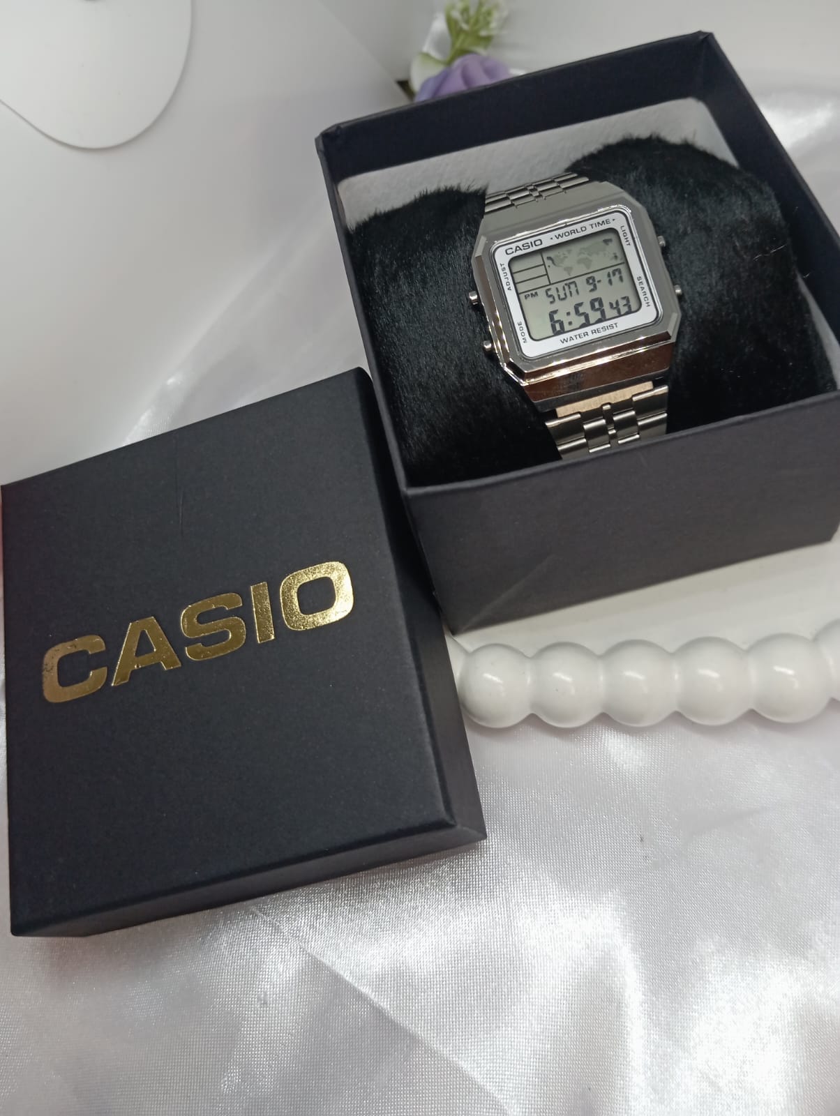 Relógio Unisex Vintage Digital A500 WA Inspiração  Cásio Retro Prateado
