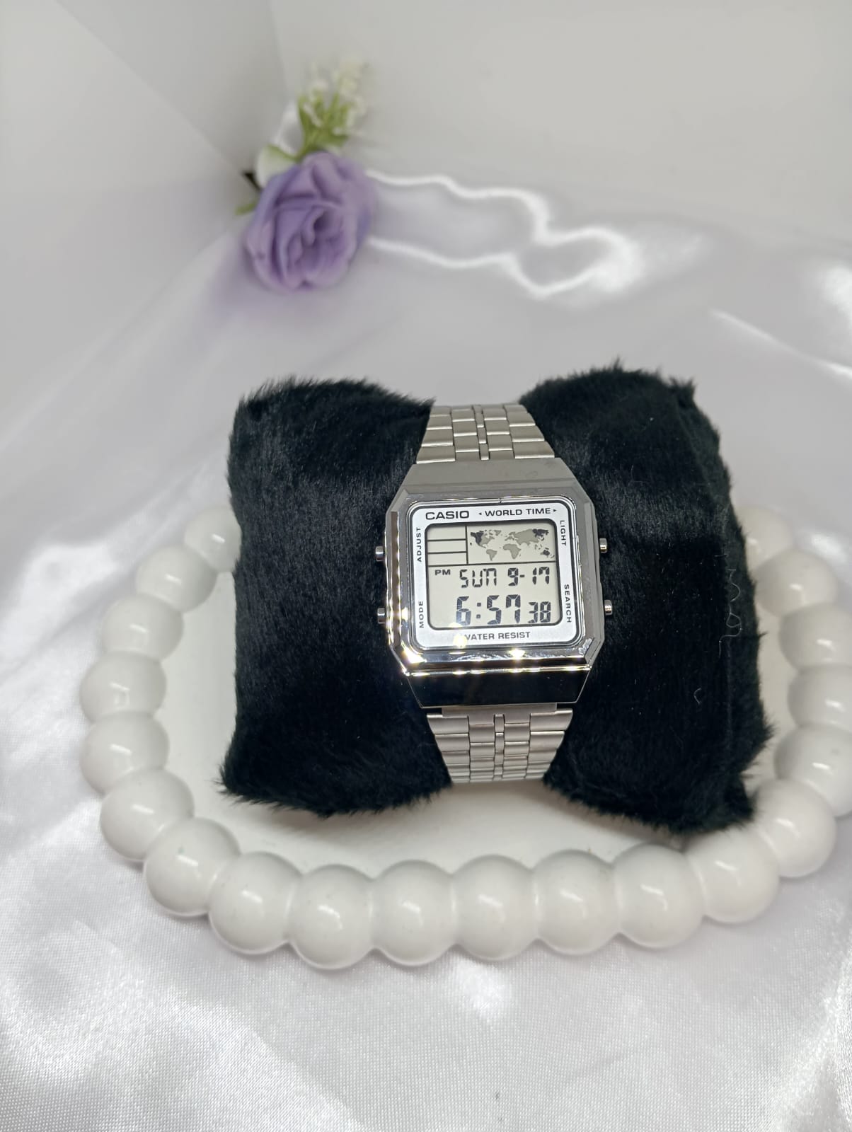 Relógio Unisex Vintage Digital A500 WA Inspiração  Cásio Retro Prateado