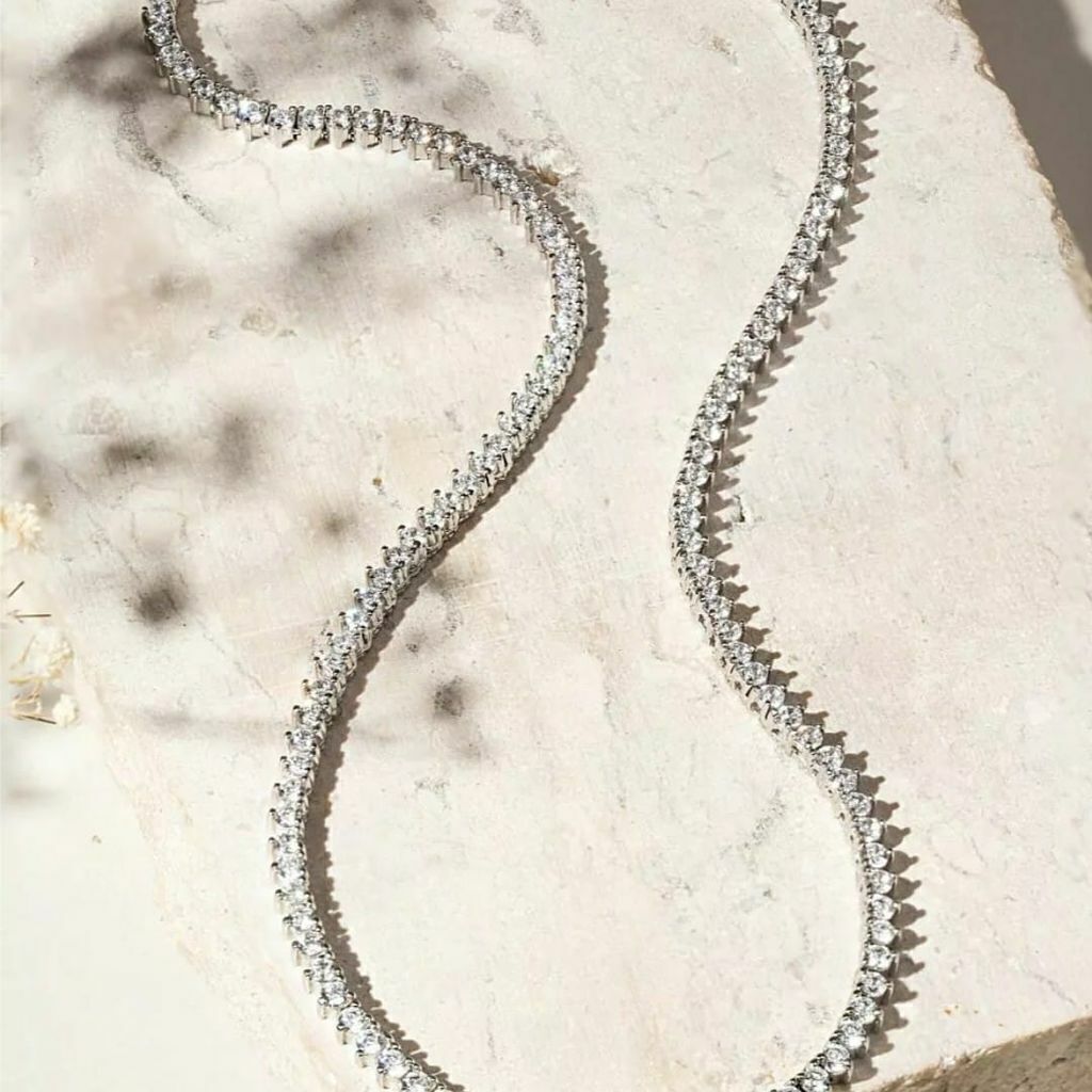 Colar Riviera Prata 925 Swarovski