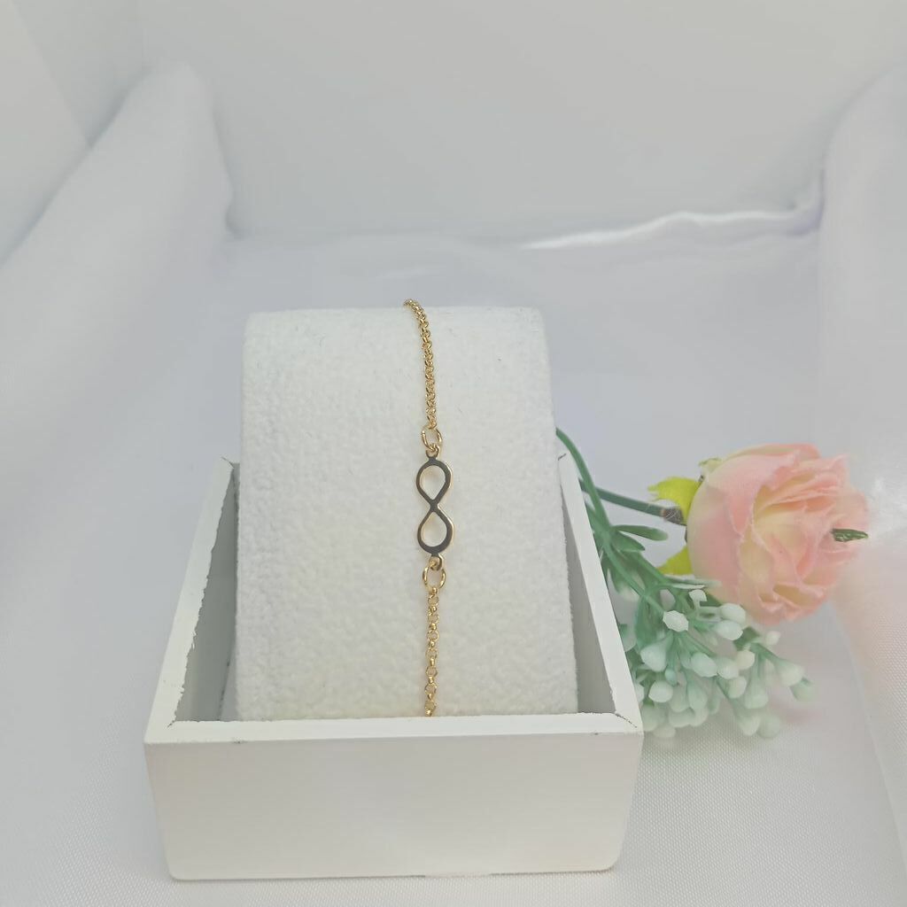 Pulseira Infinito Semi Jóia Ouro 18k
