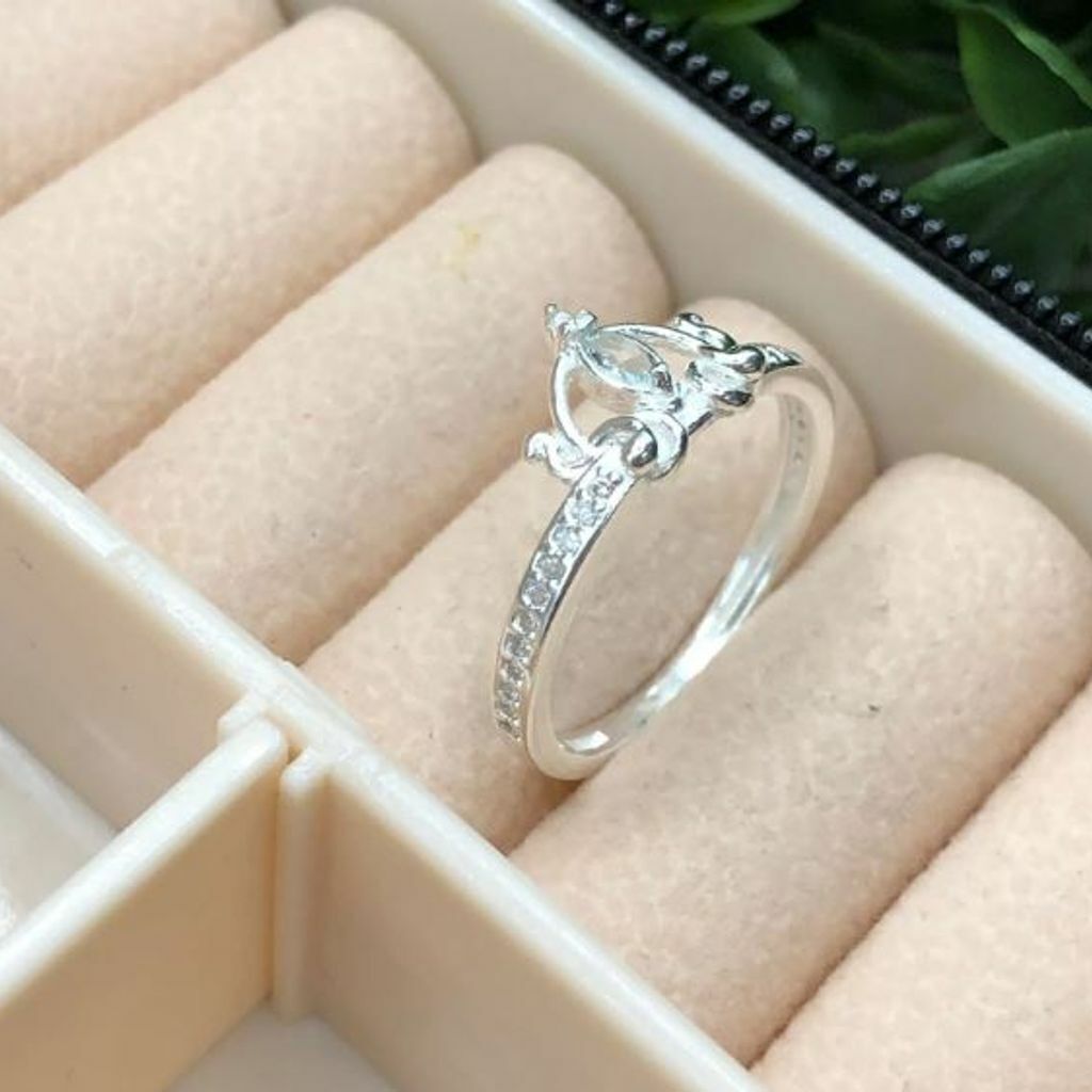 Anel de prata 925 princesa cinderela