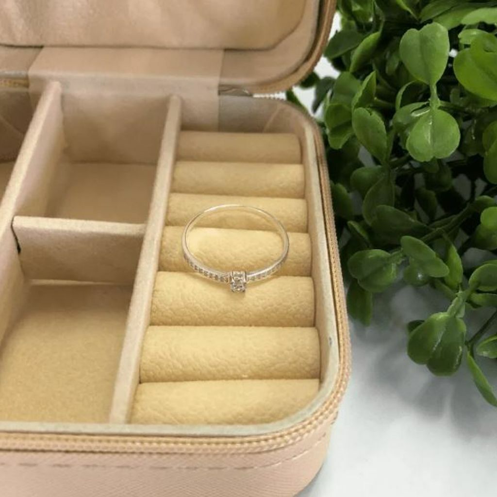 Anel de prata 925 solitário com pedra 3mm