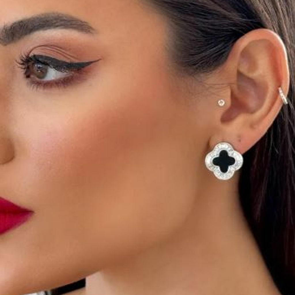 Brinco Semi Jóia Prata Insp. VG com Borda em Navetes