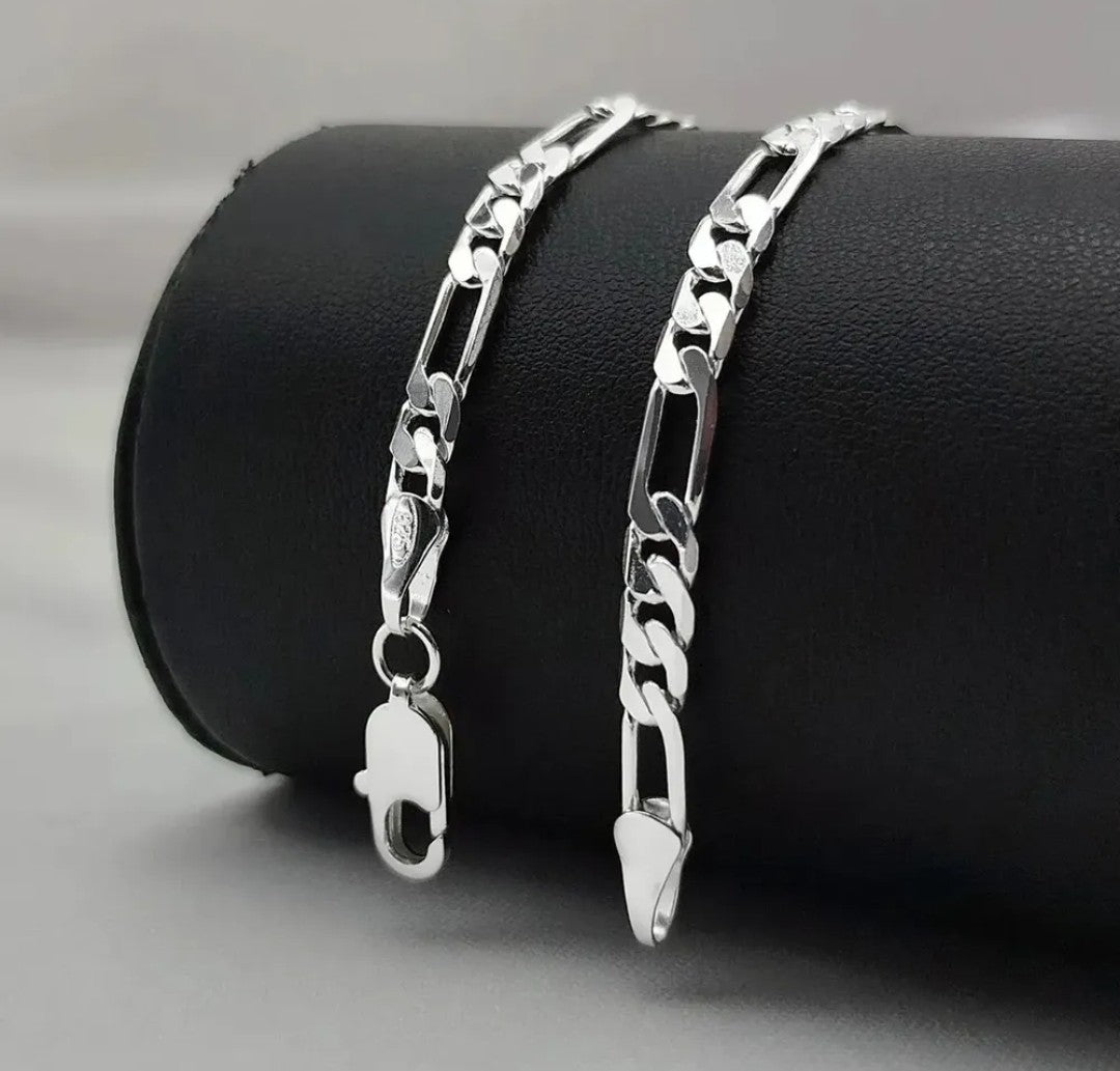Pulseira prata 925 Grumet Masculina Escamada 5mm Italiana