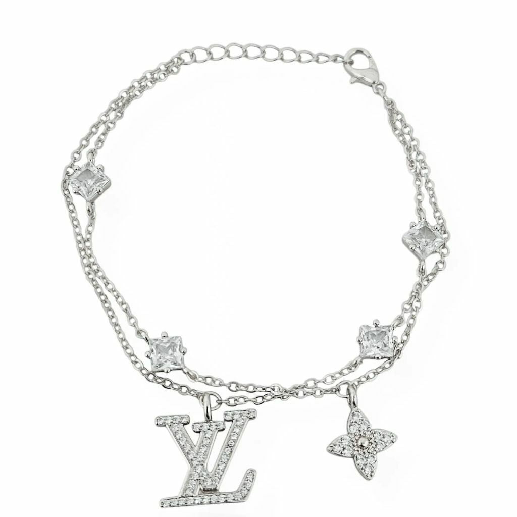 Pulseira Semi Jóia Prata Grandes Marcas VL Zircônia