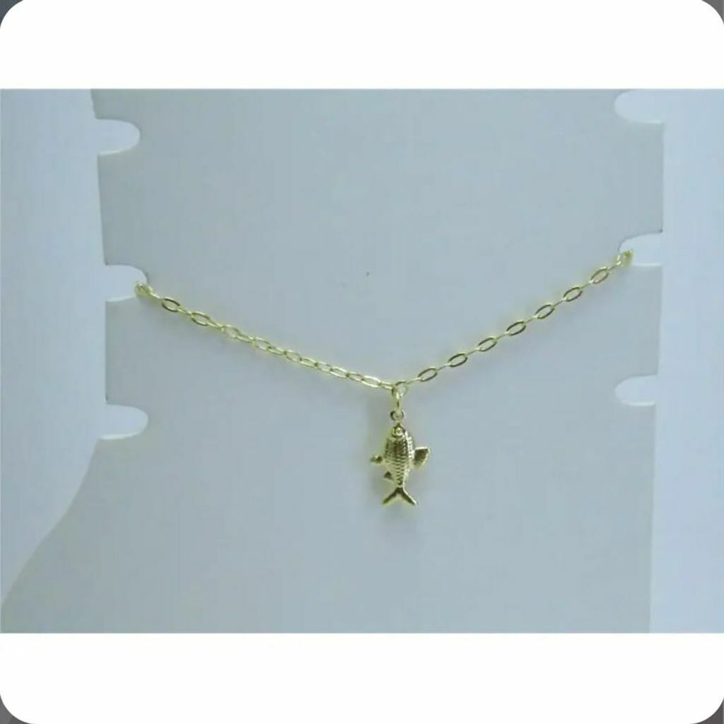 Tornozeleira Peixe Semi Jóia Ouro