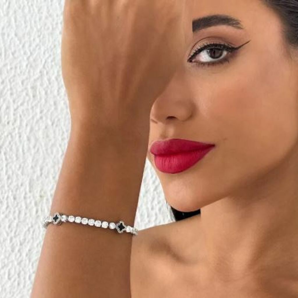 Pulseira Semi Jóia Folh. Prata com Zirconia Insp. VG