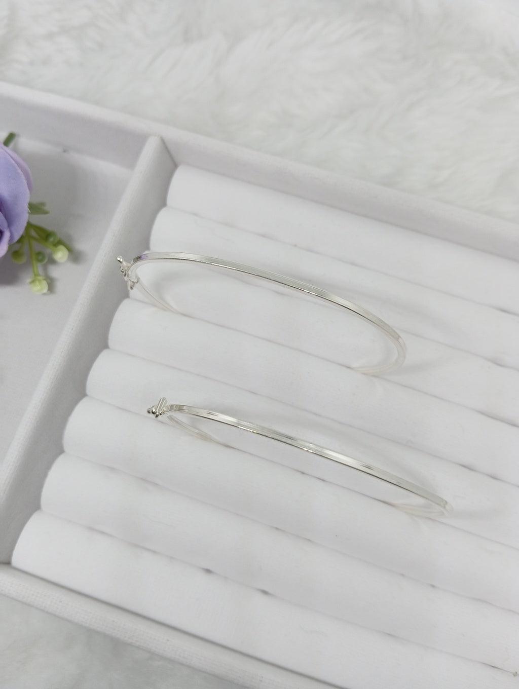 Bracelete Fino de Prata Fio Quadrado 1.3mm 2g