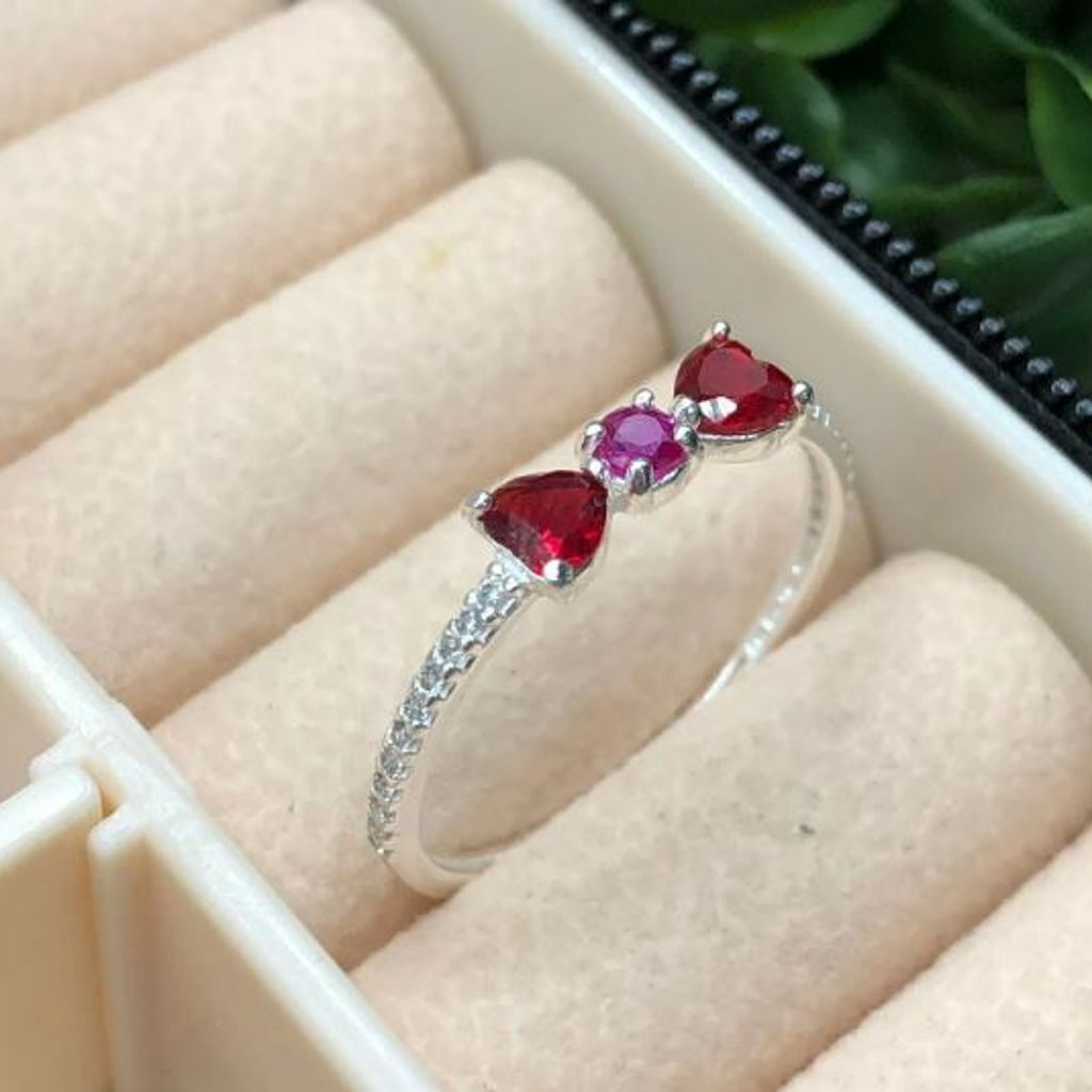 Anel de prata 925 princesa branca de neve coração