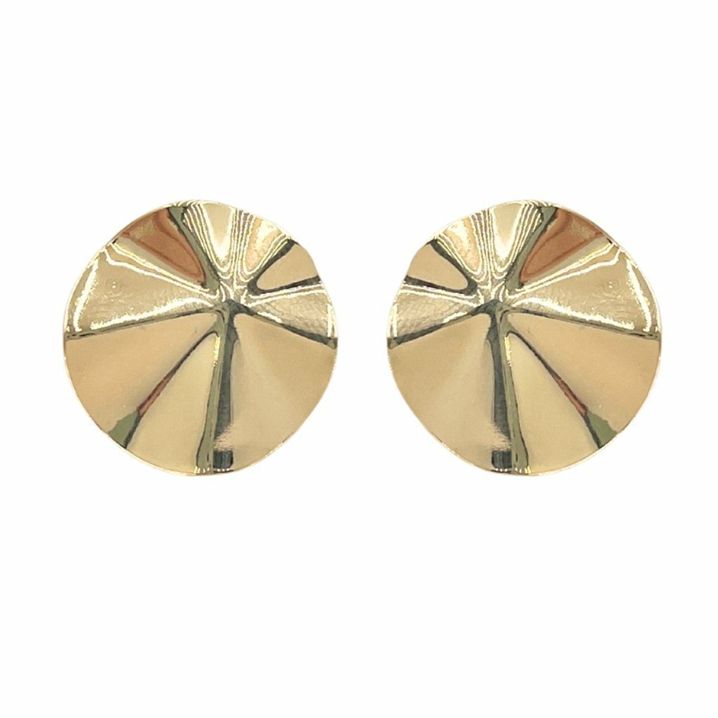 Brinco Martelado 20mm Folh. Ouro