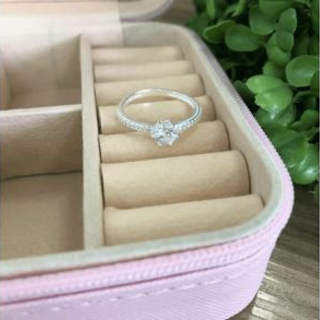 Anel de prata 925 solitário pedra redonda com cravejado 6mm