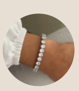 Pulseira zircônias G banhado a prata