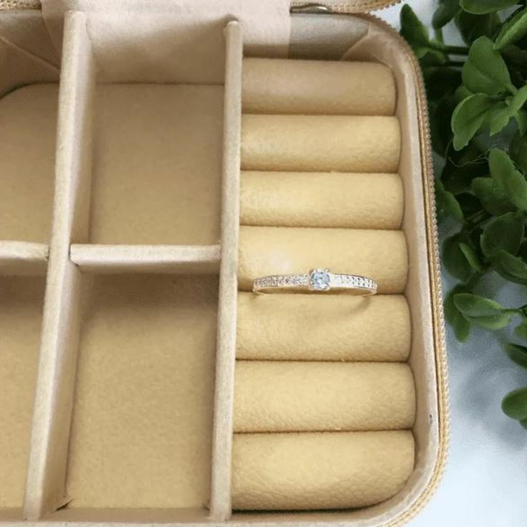 Anel de prata 925 solitário com pedra 3mm