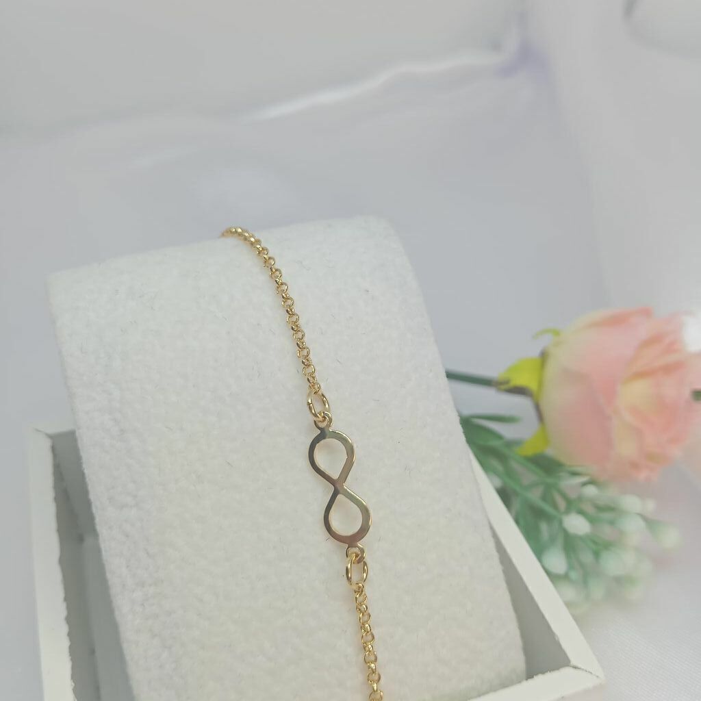 Pulseira Infinito Semi Jóia Ouro 18k