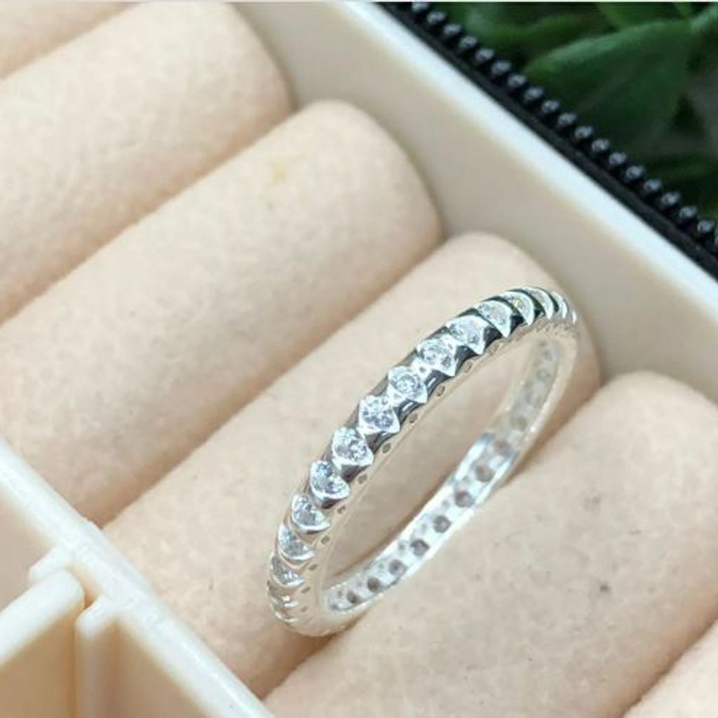 Anel aparador de prata 925 com gotinhas cravejada