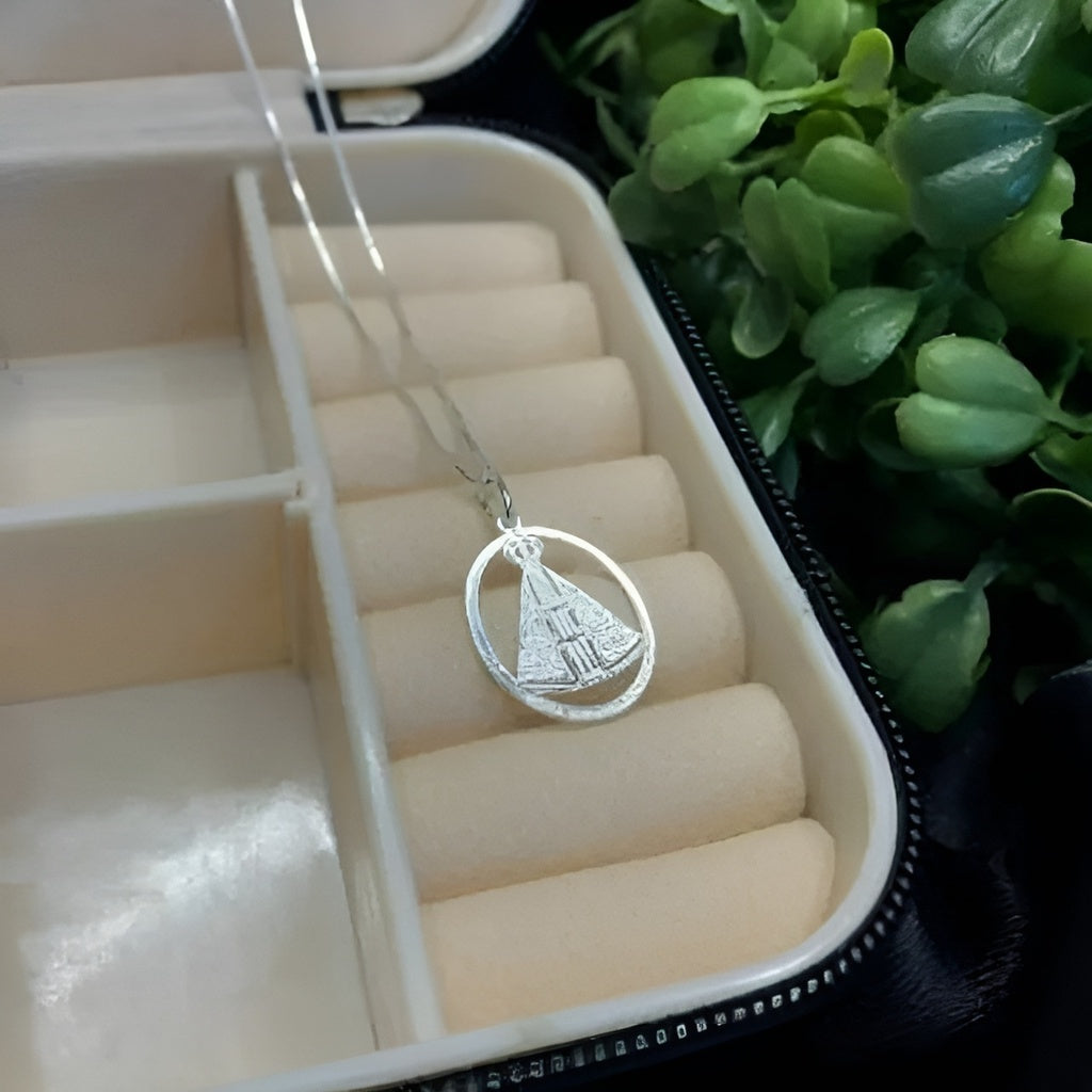 Corrente com Pingente Medalha N. Sra. Aparecida Desenhado