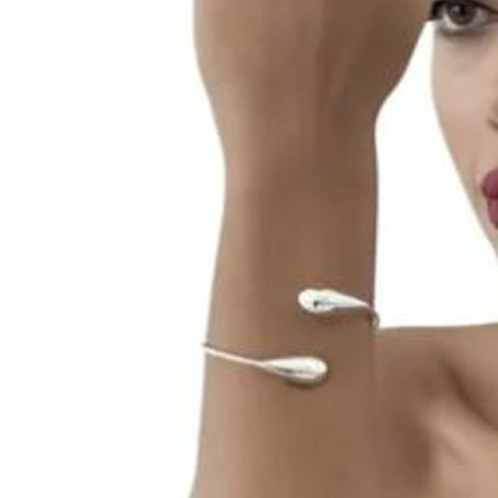 Bracelete Gota Delicada Folheado a Prata