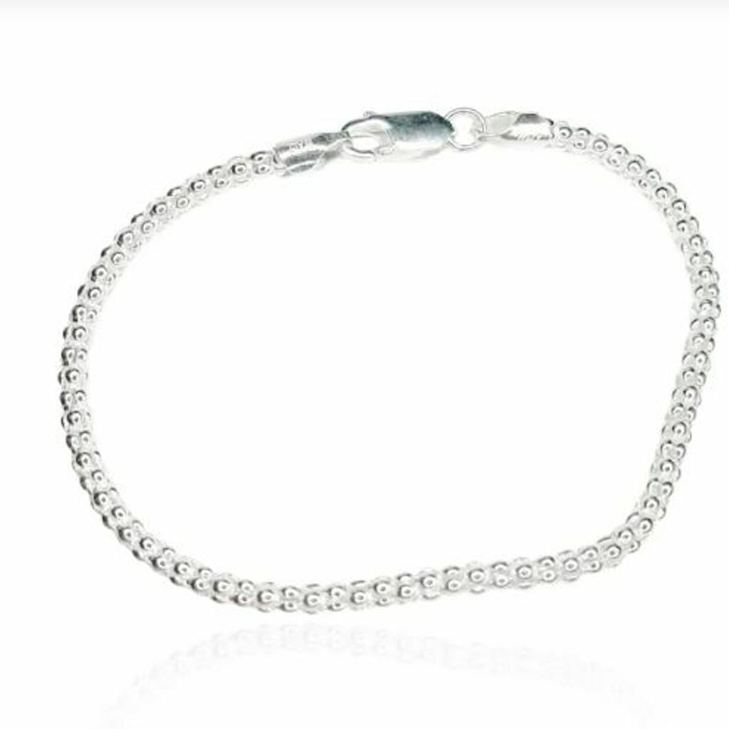 Pulseira Feminina Coreana Bombe em Prata 925