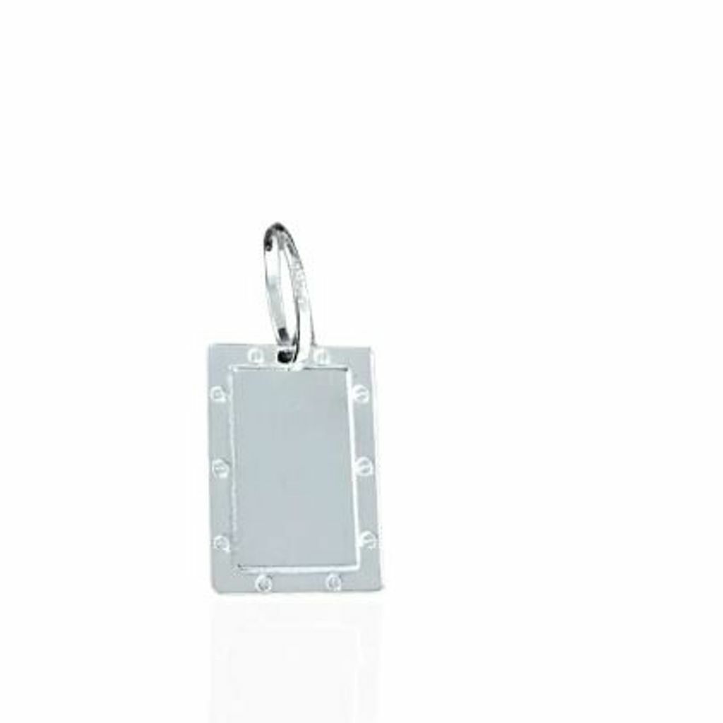 Corrente prata 925 Piastrine 70cm com Pigente Plaquinha