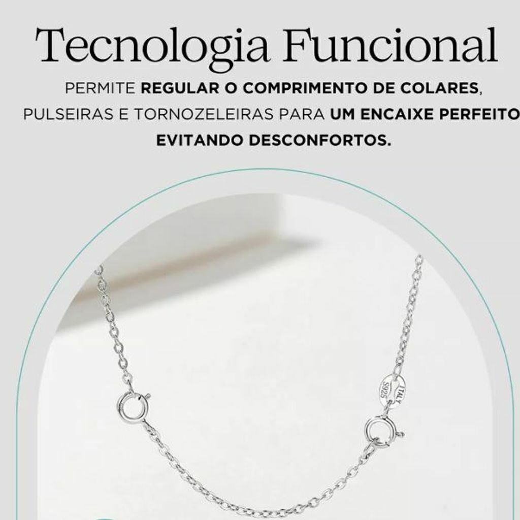 Extensor Fecho Boia prata 925 4cm