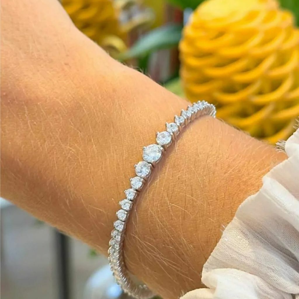 Pulseira Riviera Zircônias Prata 925 - Swarovski