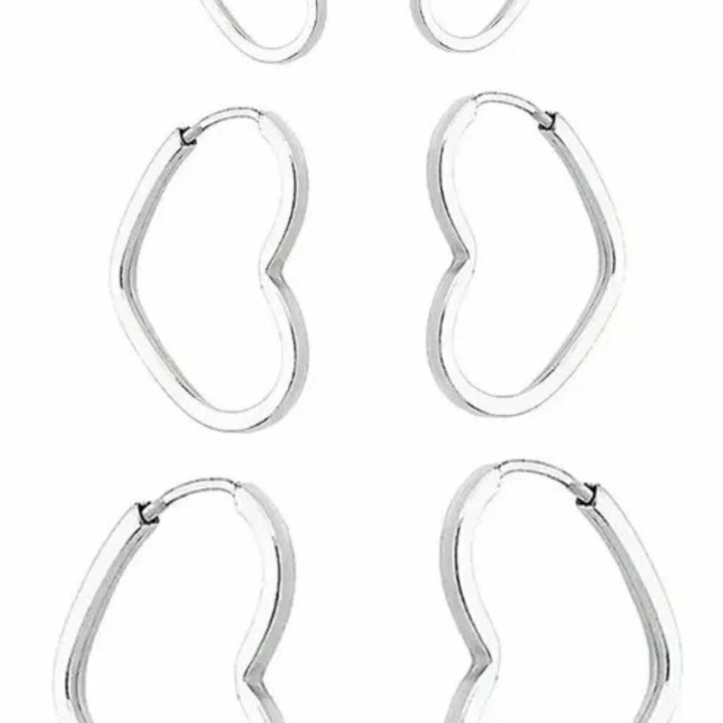 Brinco Trio De Argolas Coração